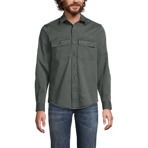 Lands' End Men's Sun Washed Overshirt - 1 of 4