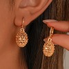 Vuskdtei18K Gold Plated Flower Dangle Earrings for Women, Hypoallergenic Cubic Zirconia Earrings, Elegant Chandelier Drop Earrings - 2 of 4