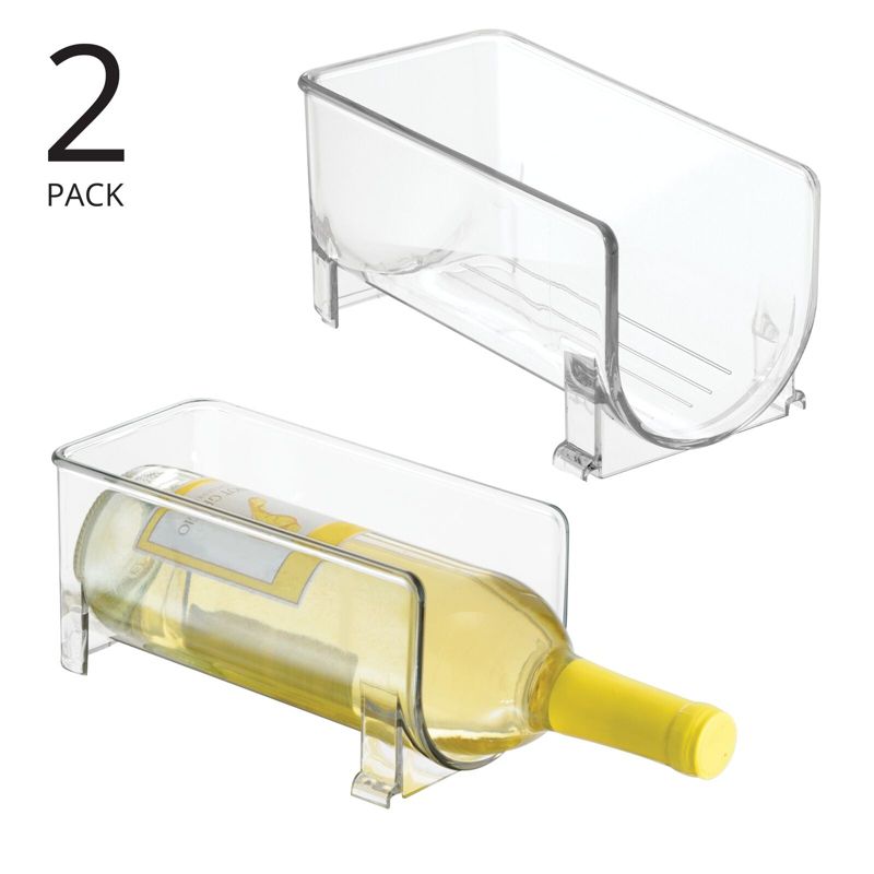 mDesign Wine Rack, Water Bottle Storage Organizer Holder, Stackable, 2 of 7