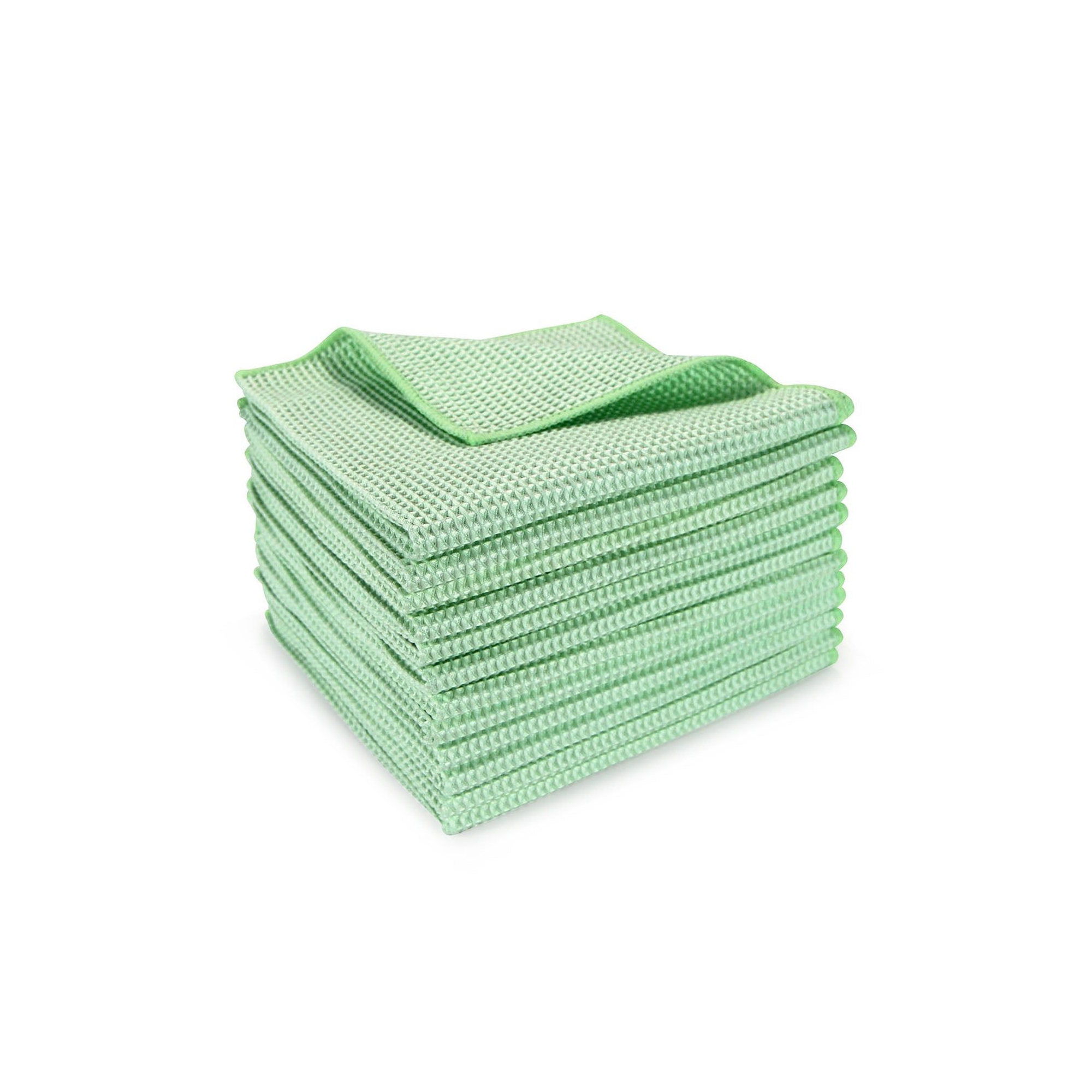 Smart Choice Waffle Cleaning Cloth 16x16 Green (12/Pack)