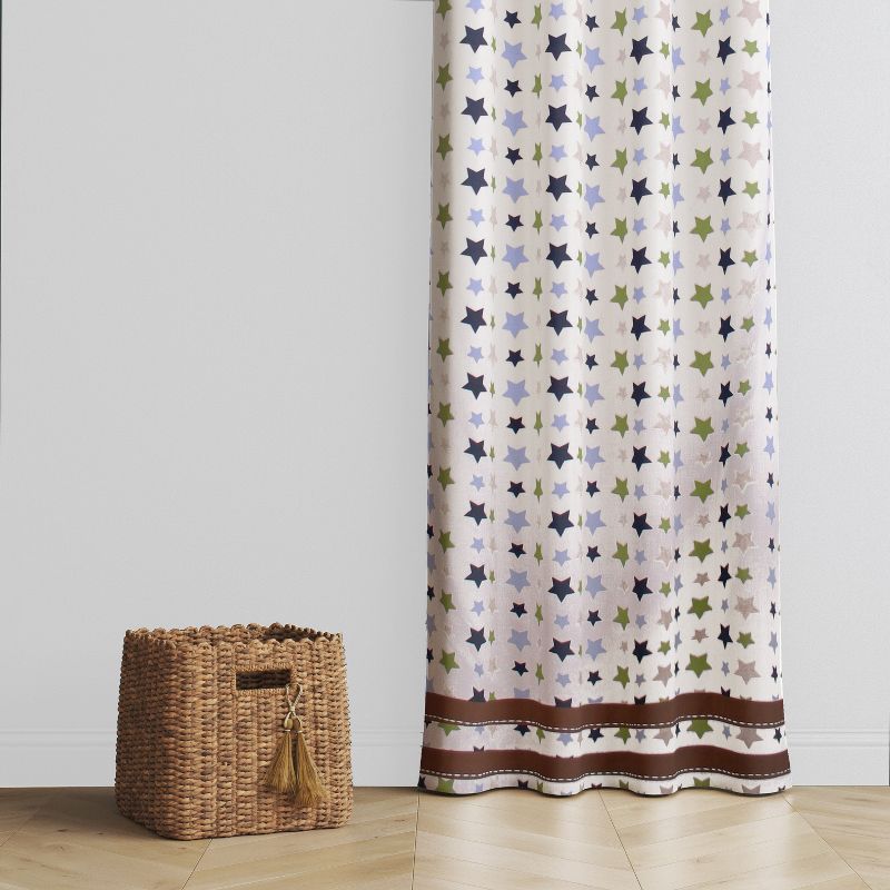 Bacati - Camo Air Cotton Printed Single Window Curtain Panel, 3 of 5