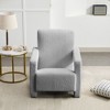 Hyleory Modern Accent Chair, Upholstered Lamb Fleece Frog Armchair for Living Room Makeup Room Bedroom(set of 2) - 4 of 4