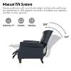 Set of 2 Justine Transitiona Wooden Upholstery Genuine Leather Recliner with Nailhead Trim for Living Room and Bedroom  | ARTFUL LIVING DESIGN - 4 of 4