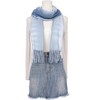INSPIRE CHIC Women's Contrast Color Imitation Cashmere Ombre Fringe Soft Winter Warm Scarves 1Pc - 2 of 4