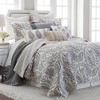 Tamsin Grey Flower Decorative Pillow - Levtex Home - 4 of 4