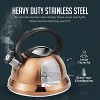 Luminuxe Whistling Tea Kettle, 3qt Stainless Steel Stove Top Kettle with Cool-Touch Handle, Durable, Fast Boil Tea Pot for Gas or Electric Stove - 3 of 4