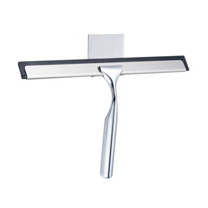 J&V TEXTILES All-Purpose Stainless Steel Shower Squeegee for Glass Doors with Adhesive Hooks, Squeegee for Shower Glass 10 Inch - 1 of 4