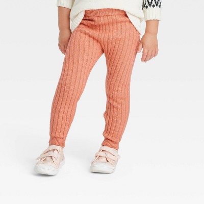 Toddler Girls' Solid Sweater Pull-On Leggings - Cat & Jack™ Orange