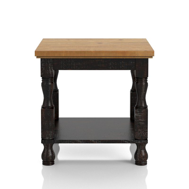 Philoree Wooden Traditional End Table Antique Black and Oak - HOMES: Inside + Out, 5 of 7