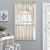 Ellis Curtain Plaza Classic Ticking Stripe Printed on Natural Ground 1.5" Rod Pocket Tailored Valance 58" x 15" Tan - 4 of 4