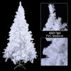Costway 5Ft/6Ft/7Ft/8Ft Artificial PVC Christmas Tree W/Stand Holiday Season Indoor Outdoor White - 4 of 4