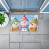 Stupell Industries Happy Snowmen Trio Printed Outdoor Door Mat, design by Petal Prints Design, 18"x30" - 3 of 4