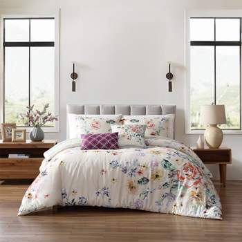 Bebejan Floral Garden 100% Cotton 5-Piece Reversible Comforter Set