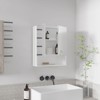 SEVOBAL Bathroom Storage Cabinets 23in Double Door Medicine Cabinets with Adjustable Shelves for Bathroom, White, 24.8"*28.35"*4.3" - 2 of 4