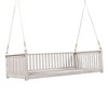 PAGED Patio Twin Size Garden Porch Swing,Wood Swing Bed with Ropes and Weather Resistant Frame for Patio Backyard,Garden,Porch - 4 of 4