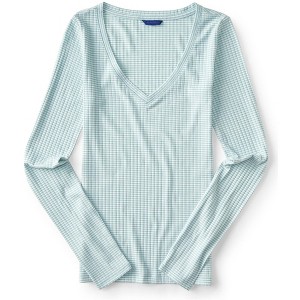 Aeropostale Womens Striped Basic T-Shirt, Green, X-Large - 1 of 1