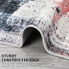 Acekool 5x7 Abstract Area Rug, Machine Washable, Low Pile, Non-Slip, Foldable Modern Accent Carpet for Living Room, Bedroom, Dining, Black Blue - 2 of 4