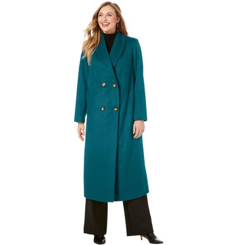 Jessica London Women's Plus Size Long Shawl Collar Wool Coat - image 1 of 4