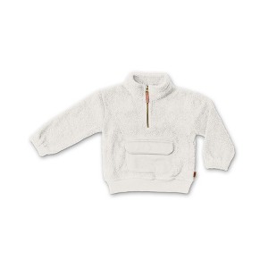 Goumi Toddler Faux Shearling Organic Zip Pullover - 1 of 2
