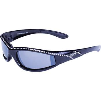 Global Vision Eyewear Shadow Motorcycle Glasses with Silver Lenses