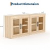 GustoWave Kitchen Sideboard Buffet, Wood Storage Cabinet with Doors - 2 of 4