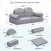 INFURNIC Sofas 10 Pieces Modular Kids Play Sofa Versatile Convertible Design for Playroom Bedroom Fun, Gray, 56"*28"*26" - 4 of 4