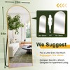 CENGHU Freestanding Mirror Arched Floor Mirror Large Standing Mirror Aluminum Alloy Frame Oversized Mirror Full Length for Living Room Bedroom - 4 of 4