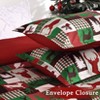 Christmas Duvet Cover Reindeer Patchwork Printed Christmas Decorations Duvet Cover Set for Kids, Soft and Breathable Christmas Bedding Set - 3 of 4