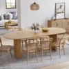 PexFix 79" x 33.5" Solid Wood Oval Dining Table Modern Kitchen Table Farmhouse with Reversible Arched Legs for Living Room Kitchen Home Office Natural - 4 of 4