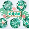 Blue Panda 80-Pack Tropical Paper Plates, Disposable 9" Green Leaf Plates Paper Design for Birthday. Bridal Shower, Hawaiian Luau Party Supplies, 9 In - 3 of 4