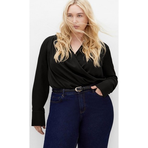 Women's Plus Size Alena Shirt - black | CITYCHIC - image 1 of 4