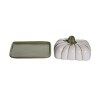 Transpac Ceramic Pumpkin Butter Dish Decorative Fall Harvest Figurine Tabletop Decor for Autumn Gift Giving - 3 of 4