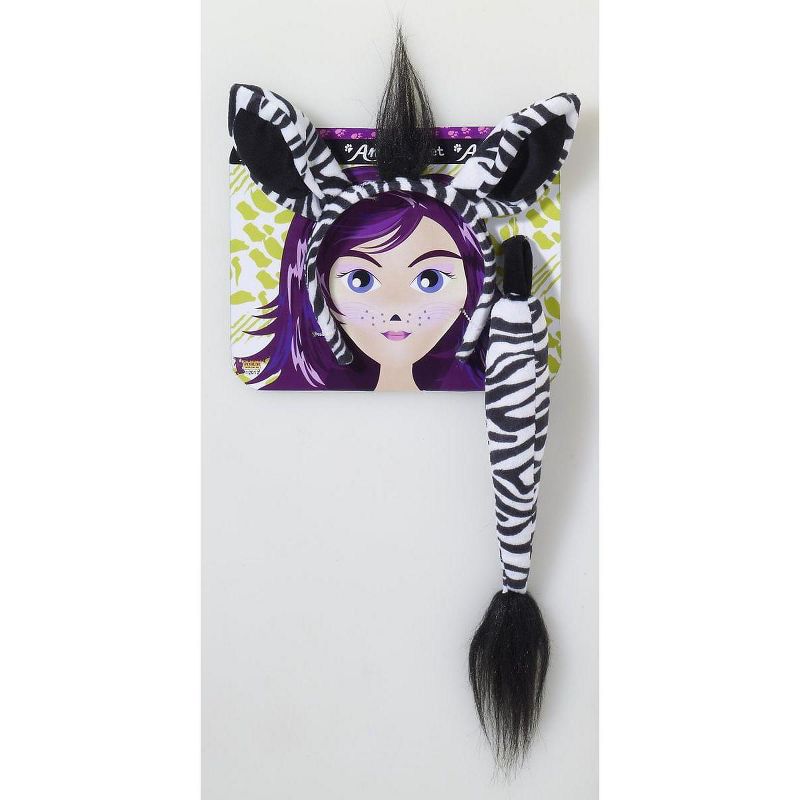 Forum Novelties Zebra Headband Costume Accessory Set One Size Fits Most, 1 of 2