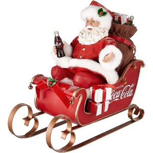 Kurt Adler Coca-Cola Santa in Sleigh Tabletop Christmas Decoration, 10" - 1 of 4