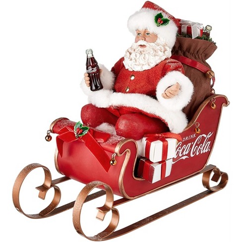 Kurt Adler Coca-Cola Santa in Sleigh Tabletop Christmas Decoration, 10" - image 1 of 4