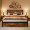 Jojoka Platform Bed Frame with Wood Headboard, Metal Bed Frame with Under Bed Storage and Support - 2 of 4