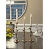 Slickblue Leaf Design Metal Candle Holders, Set of 3, Bronze Decorative Candle Stands, Tabletop or Shelf Décor - 4 of 4