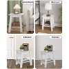 Whizmax End Table, Narrow Side Table with 2 Tier Storage Shelf, Small Space Side Table for Farmhouse Bedroom, Studio Apartment, Entryway - 4 of 4