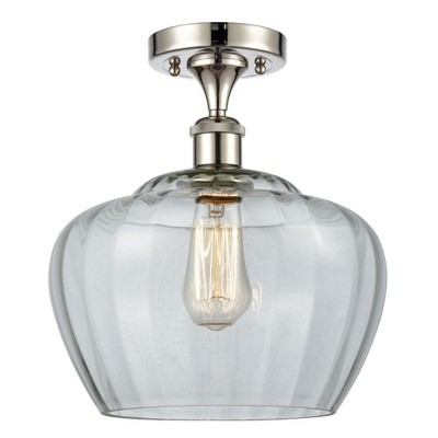 Fenton - 1 Light Semi-Flush Mount In Industrial Style-13 Inches Tall and 11 Inches Wide