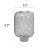 Creekwood Home Industrial Compact Mesh Wire Metal Table Lamp Gray - 3 of 4
