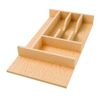 Rev-A-Shelf Natural Maple Right Size Utensil Insert Home Storage Kitchen Organizer 7 Compartment Drawer Accessory, 10-1/4" x 19-1/2, 4WCT-15SH-1