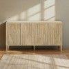 59.8" 4-Door Ash Veneer Sideboard Buffet Cabinet with Hidden Handles, Farmhouse Storage Credenza TV Stand for Living Room Dining Hallway - 4 of 4