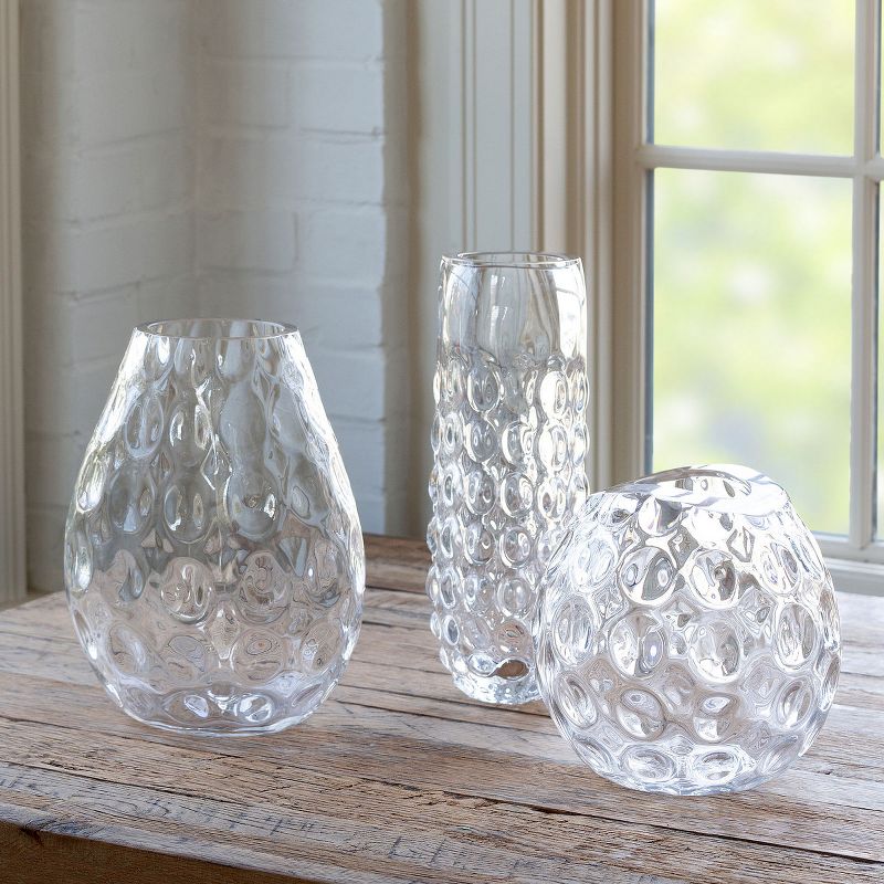 Park Hill Collection Alouetta Blown Glass Teardrop Vase, 3 of 5