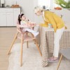 Infans 6 In 1 Convertible Wooden Highchair for Babies and Toddlers, Removable Double Tray & Reversible Footrest, Safety Harness, Pink - 2 of 4