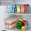 Stackable Egg Trays for Refrigerator, Clear Plastic Storage Bins Holds 14 Eggs Each, 2-Pack Organizer - 3 of 4