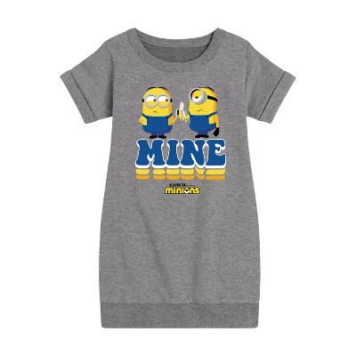 Girls' - Despicable Me Minions - Mine Mine Mine Graphic Short Sleeve Fleece Dress
