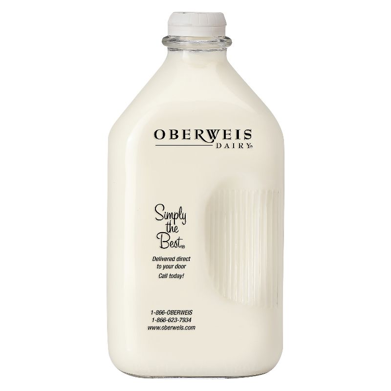 Oberweis Skim Milk - 0.5gal, 1 of 2