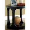 22" Round End Table with Antique Finish and Open Shelf Storage for Transitional Living Room - 4 of 4