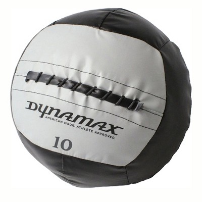 Dynamax DMX-MB10 10 Pound 14 Inch Diameter Exercise Weight Training Toning Medicine Ball for Home Gym Core Workout, Gray and Black