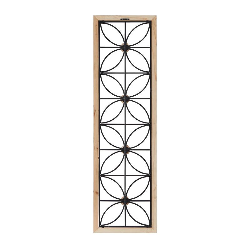 Metal Floral Wall Decor with Brown Frame Black - Olivia &#38; May, 5 of 6
